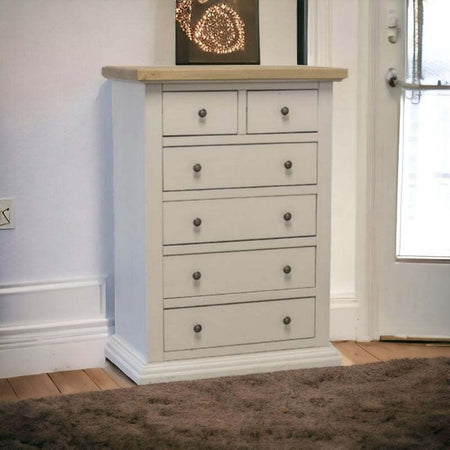 MOBILI-2G---Cassettiera-6-cassetti-in-legno-shabby-bianco-naturale-62x37X93