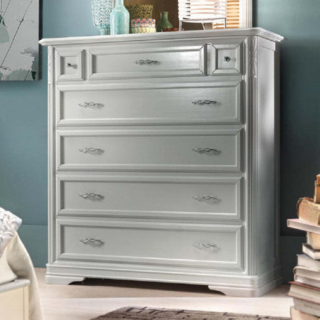 MOBILI-2G---CASSETTIERA-7-CASSETTI-CON-RIBALTA-IN-LEGNO-MASSELLO-BIANCO-L.120-P.51-H.130