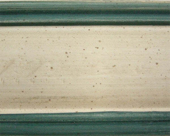 MOBILI-2G---Cassettiera-7-cassetti-in-legno-arte-povera-laccato-bianco-con-profili-blu-e-decori-L.49-x-P.37-H.106