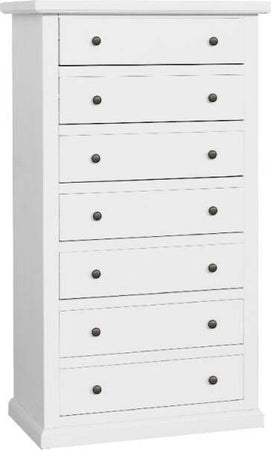 MOBILI-2G---Cassettiera-7-cassetti-in-legno-shabby-bianco-68x40X125