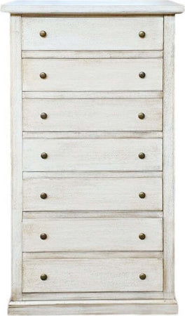 MOBILI-2G---Cassettiera-7-cassetti-in-legno-shabby-bianco-anticato-70x40X120