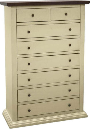 MOBILI-2G---Cassettiera-8-cassetti-in-legno-shabby-avorio-anticato-noce-87x40X125