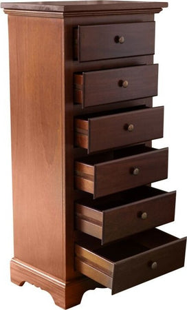 MOBILI-2G---Cassettiera-arte-povera-6-cassetti-in-legno-tinta-noce-50x35X105