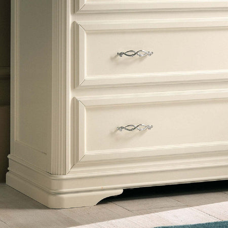 MOBILI-2G---CASSETTIERA-CLASSICA-4-CASSETTI-IN-LEGNO-MASSELLO-AVORIO-L.130-P.51-H.105