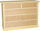 MOBILI-2G---Cassettiera-classica-5-cassetti-In-Legno-grezzo-120x50x85