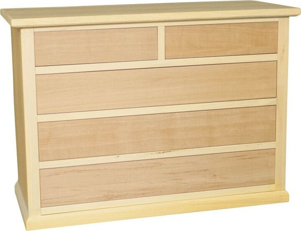 MOBILI-2G---Cassettiera-classica-5-cassetti-In-Legno-grezzo-120x50x85