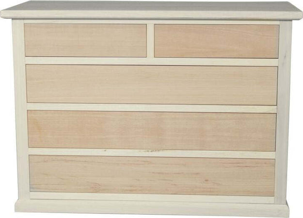 MOBILI-2G---Cassettiera-classica-5-cassetti-In-Legno-grezzo-120x50x85