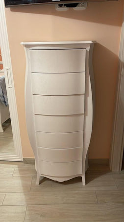 MOBILI-2G---CASSETTIERA-CLASSICA-BOMBATA-LEGNO-BIANCO-74x37x142