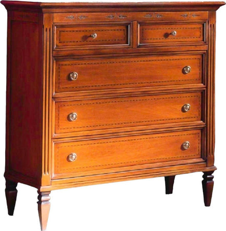 MOBILI-2G---CASSETTIERA-CLASSICA-IN-LEGNO-5-CASSETTI-FINITURA-BASSANO-L.100-P.41-H.100