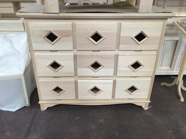 MOBILI-2G---CASSETTIERA-CLASSICA-IN-LEGNO-9-CASSETTI-GREZZO-L.147-P.55-H.119