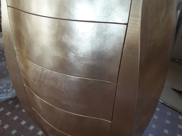 MOBILI-2G---CASSETTIERA-CLASSICA-IN-LEGNO-BOMBATA-IN-FOGLIA-ORO-74x37x142