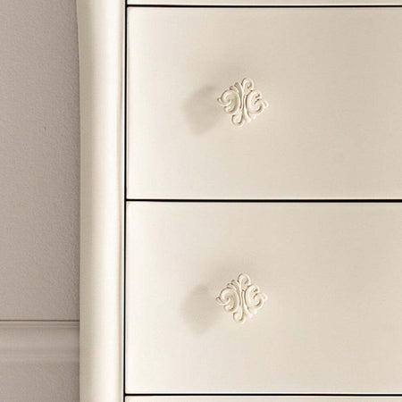 MOBILI-2G---CASSETTIERA-CLASSICA-SAGOMATA-6-CASSETTI-IN-LEGNO-BIANCO-ARGENTO-L.86-P.47-H.132