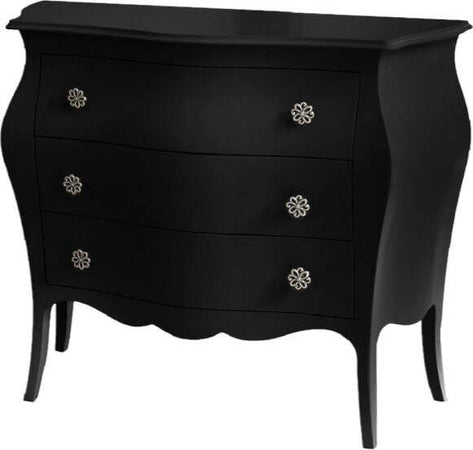 MOBILI-2G---Cassettiera-sagomata-3-cassetti-legno-laccato-nero-opaco-99x41X85