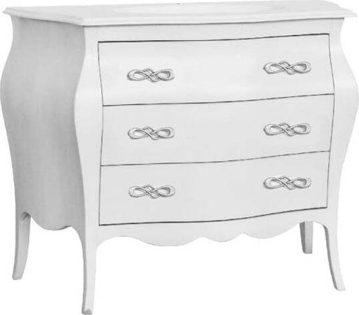 MOBILI-2G---Cassettiera-sagomata-3-cassetti-legno-shabby-bianco-99x41X85