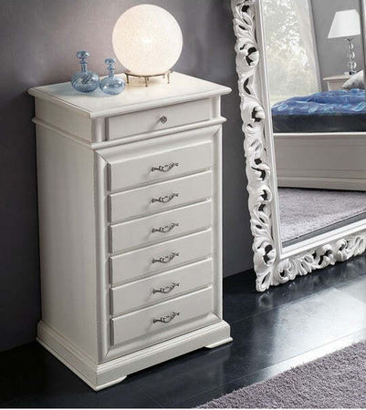 MOBILI-2G---CASSETTIERA-SETTIMANALE-IN-LEGNO-BIANCO-7-CASSETTI-71x53x117