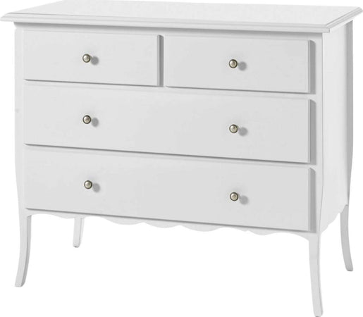 MOBILI-2G---COMÒ-4-CASSETTI-CLASSICO-BIANCO-OPACO-112x52x91