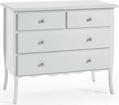 MOBILI-2G---COMÒ-4-CASSETTI-CLASSICO-BIANCO-OPACO-112x52x91