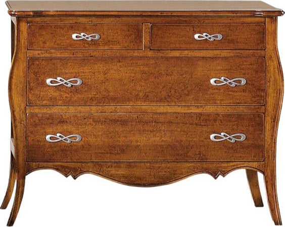 MOBILI-2G---COMÒ-CLASSICO-4-CASSETTI-LEGNO-NOCE-BASSANO-116x54x91