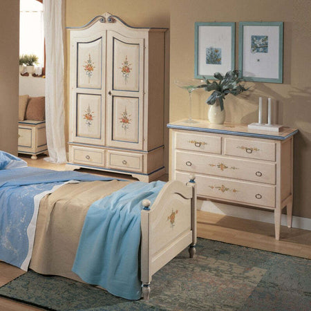 MOBILI-2G---COMO-4-CASSETTI-BIANCO-FILO-BLU-IN-LEGNO