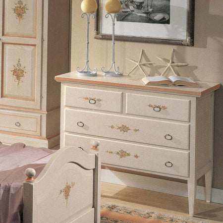 MOBILI-2G---COMO-4-CASSETTI-BIANCO-FILO-ROSA-IN-LEGNO