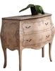 MOBILI-2G---COMO'-BOMBATO-2-CASSETTI-LACCATO-AVORIO-INVECCHIATO-CON-DECORI-MISURE-L.94-P.42-H.80