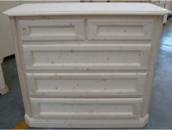 MOBILI-2G---COMO'-LEGNO-DI-ABETE-5-CASSETTI-GREZZO-L.116-P.51-H.101