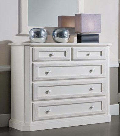 MOBILI-2G---COMO'-LEGNO-DI-ABETE-5-CASSETTI-GREZZO-L.116-P.51-H.101