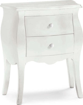 MOBILI-2G---COMODINO-BOMBATO-2-CASSETTI-LEGNO-BIANCO-OPACO-49x29x61