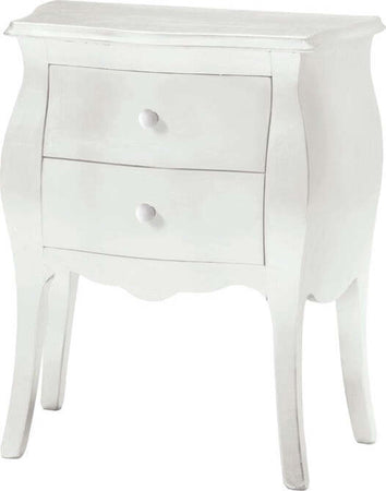 MOBILI-2G---COMODINO-BOMBATO-2-CASSETTI-LEGNO-BIANCO-OPACO-49x29x61