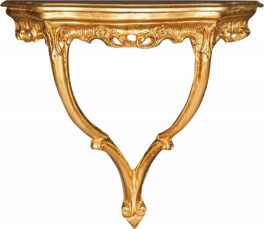 MOBILI-2G---CONSOLLE-BAROCCA-SOSPESA-IN-FOGLIA-ORO-MISURA-:-L.58-x-H.-50-x-P.-23