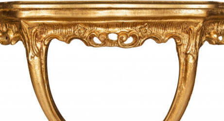 MOBILI-2G---CONSOLLE-BAROCCA-SOSPESA-IN-FOGLIA-ORO-MISURA-:-L.58-x-H.-50-x-P.-23