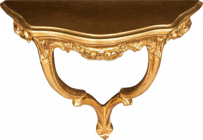 MOBILI-2G---CONSOLLE-BAROCCA-SOSPESA-IN-FOGLIA-ORO-MISURA-:-L.58-x-H.-50-x-P.-23