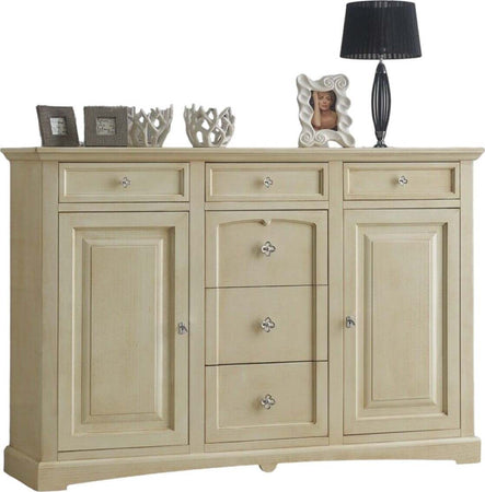 MOBILI-2G---CREDENZONE-IN-LEGNO-2-PORTE-6-CASSETTI-AVORIO-L.170-P.46-H.116