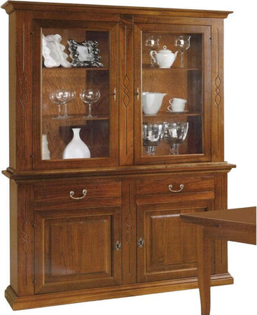 MOBILI-2G---CRISTALLIERA-2-ANTE-IN-LEGNO-FINITURA-NOCE-BASSANO-l.168-p.48-h.222