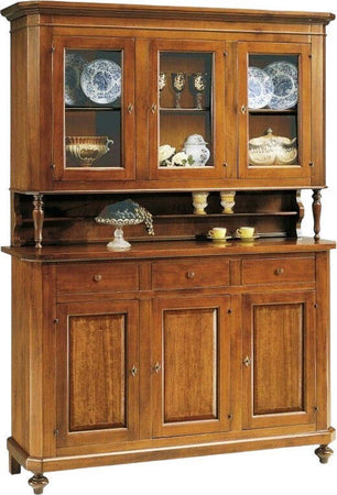 MOBILI-2G---Cristalliera-3-ante-napoletana-in-legno-massello-finitura-elite-150-x-43-x-208-h.