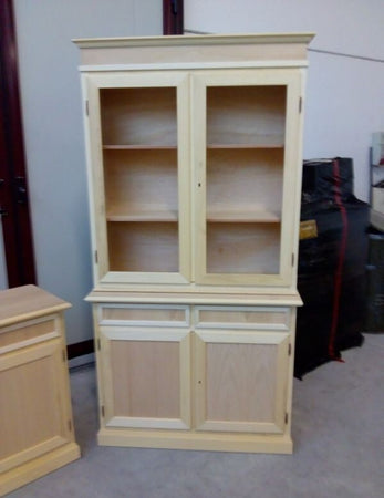 MOBILI-2G---Cristalliera-in-legno-2-Ante-Arte-Povera-L.105-P.42-H.205