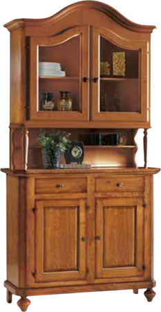 MOBILI-2G---CRISTALLIERA-NAPOLETANA-2-ANTE-TINTA-NOCE-LEGNO-l.104-p.43-h.208