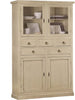 MOBILI-2G---DISPENSA-CLASSICA-4-PORTE-E-5-CASSETTI-LEGNO-AVORIO-PATINATO-120x41x187