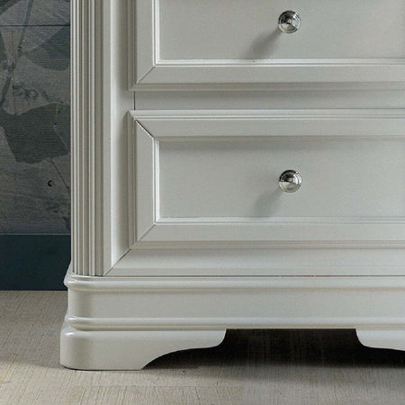 MOBILI-2G---GRUPPO-1-CASSETTIERA-RIBALTA-2-COMODINI-INTARSIATI-IN-LEGNO-MASSELLO-BIANCO