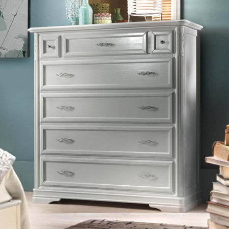 MOBILI-2G---GRUPPO-1-CASSETTIERA-RIBALTA-2-COMODINI-INTARSIATI-IN-LEGNO-MASSELLO-BIANCO