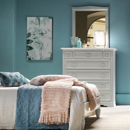 MOBILI-2G---GRUPPO-1-CASSETTIERA-RIBALTA-2-COMODINI-INTARSIATI-IN-LEGNO-MASSELLO-BIANCO