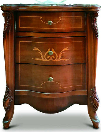 MOBILI-2G---GRUPPO-COMO'-2-COMODINI-ARTE-POVERA-IN-LEGNO-TINTA-NOCE