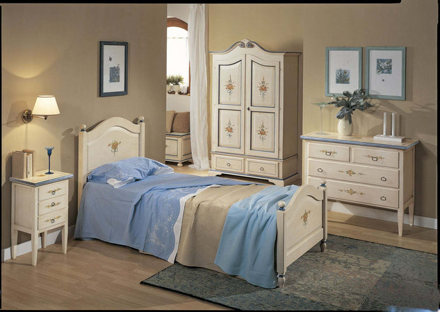 MOBILI-2G---LETTO-SAGOMATO-SINGOLO-BIANCO-FILO-BLU-IN-LEGNO