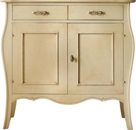 MOBILI-2G---MADIA-CREDENZA-2-PORTE-2-CASSETTI-IN-LEGNO-AVORIO-PATINATO-L.105-P.50-H.100