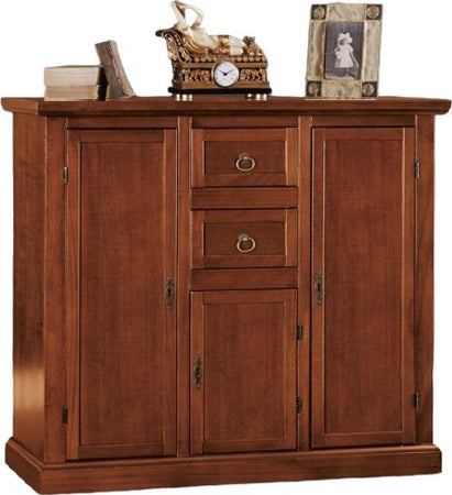 MOBILI-2G---Madia-Credenza-3-porte-2-cassetti-tinta-noce-100-X-39-X-85