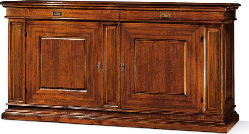 MOBILI-2G---MADIA-CREDENZA-IN-LEGNO-2-PORTE-2-TINTA-NOCE-L.205-P.57-H.113