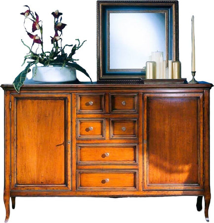 MOBILI-2G---MADIA-CREDENZA-IN-LEGNO-2-PORTE-6-CASSETTI-BASSANO-L.140-P.43-H.90
