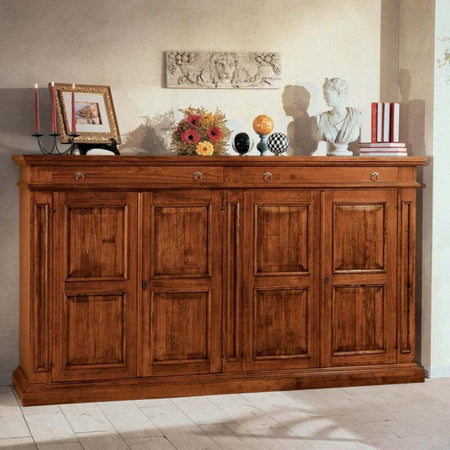 MOBILI-2G---MADIA-CREDENZA-IN-LEGNO-4-PORTE-4-CASSETTI-L.240-P.52-H.135