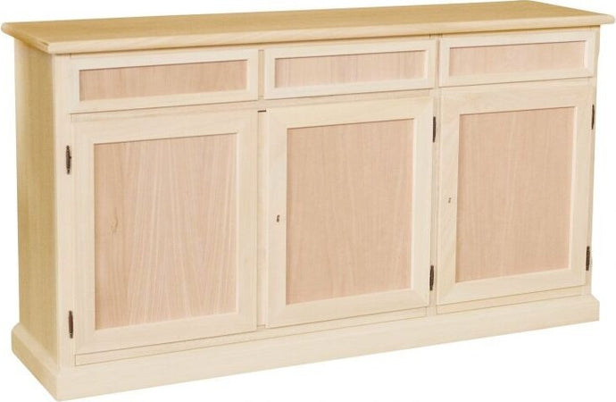 MOBILI-2G---MADIA-CREDENZA-IN-LEGNO-GREZZA-3-ANTE-L.156-P.42-H.86