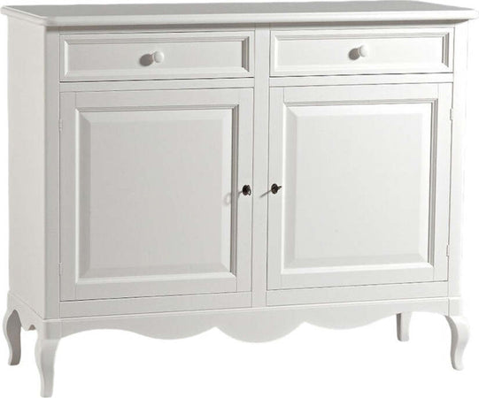 MOBILI-2G---MADIA-CREDENZA-LEGNO-SHABBY-2-PORTE-BIANCO-145X49X116H